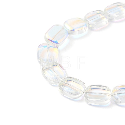 Transparent Electroplate Glass Bead Strands EGLA-P049-02A-AB01-1