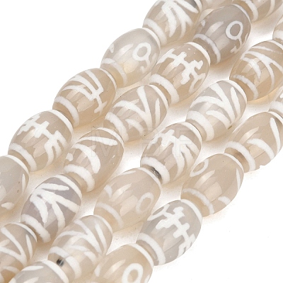Tibetan Style dZi Beads Strands GG-CBA4812-C01-8X12MM-1