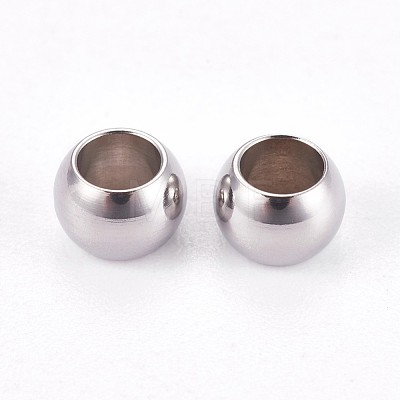 304 Stainless Steel Smooth Spacer Beads STAS-M006-02-1