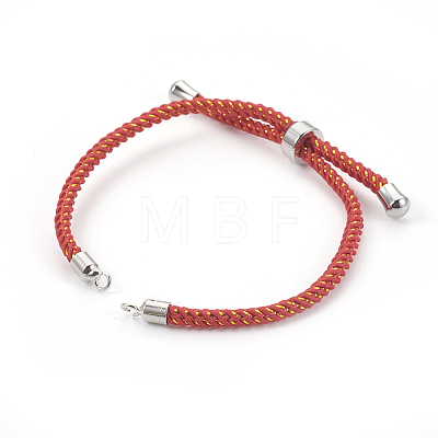 Adjustable Nylon Cord Slider Bracelet Making MAK-F026-A02-P-1