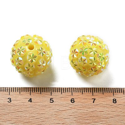 Opaque Acrylic Beads OACR-A035-01G-1