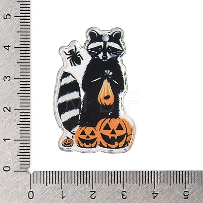 Halloween Theme Opaque Acrylic Pendants X-SACR-S034-08B-1