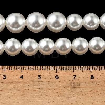 Electroplate Glass Imitation Pearl Beads Strands EGLA-A049-02-1