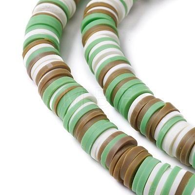 Handmade Polymer Clay Beads Strands CLAY-R089-8mm-T003-1