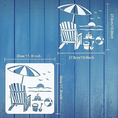 Large Plastic Reusable Drawing Painting Stencils Templates DIY-WH0202-229-1