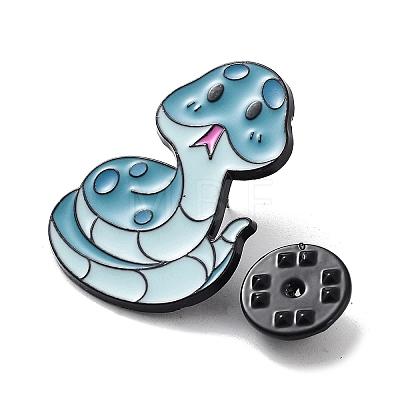 Snake Alloy Enamel Pin Brooches JEWB-C029-02B-EB-1
