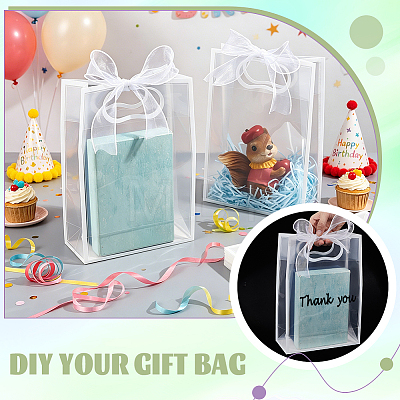 24Pcs PP Plastic Gift Tote Bags ABAG-GA0001-39-1