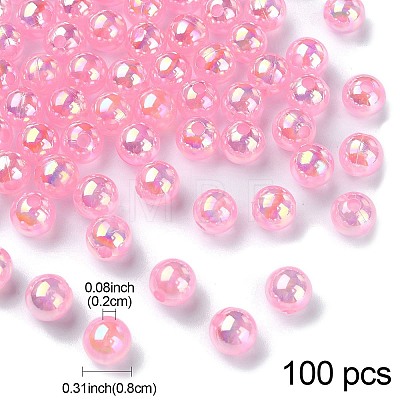Transparent Acrylic Beads MACR-YW0002-90A-04-1