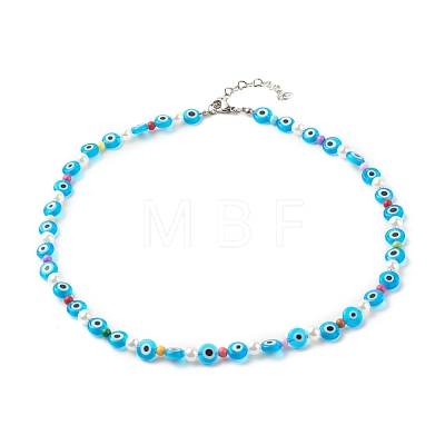 Beaded Necklaces SJEW-JS01225-1