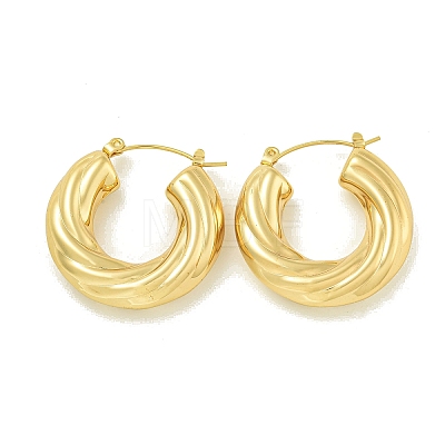 Ion Plating(IP) 304 Stainless Steel Hoop Earrings for Women EJEW-G401-01F-G-1