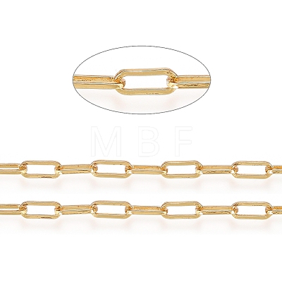 Soldered Brass Paperclip Chains CHC-D025-04G-1