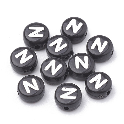 Opaque Acrylic Beads SACR-N002-02N-1