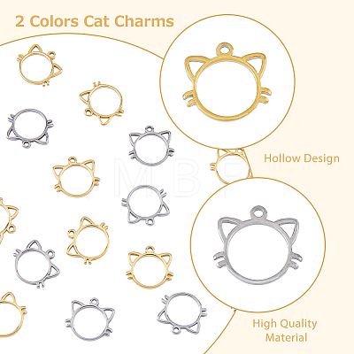 20Pcs 2 Colors 304 Stainless Steel Charms STAS-DC0013-73-1