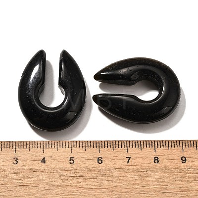 Natural Obsidian Ear Plugs Gauges G-I359-13C-03-1