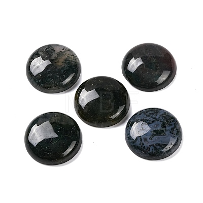 Natural Moss Agate Cabochons G-B085-02A-02-1