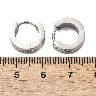 304 Stainless Steel Polishing Effect Hoop Earrings EJEW-M001-40C-P-1