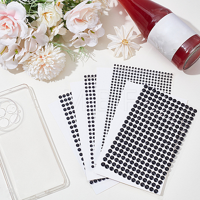 4 Sheets 4 Styles Acrylic Imitation Pearl Stickers Paper Sheets for Craft DIY-SP0002-64D-1