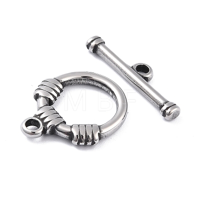 304 Stainless Steel Toggle Clasps STAS-I190-04AS-1