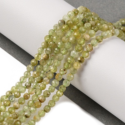 Natural Green Garnet Beads Strands G-A235-A02-02-1