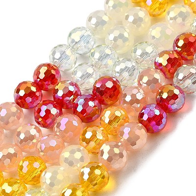 Electroplate Glass Beads Strands EGLA-D300-06-8mm-09-1