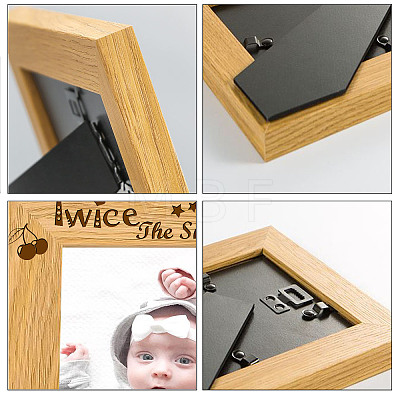 Natural Wood Photo Frames DIY-WH0234-018-1