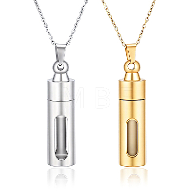 2Pcs 304 Stainless Steel Perfume Bottle Pendants DIY-PH0036-95-1