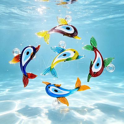 Handmade Lampwork Pendants LA-N048-12-1