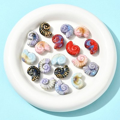 18Pcs 6 Colors Handmade Porcelain Beads for DIY Bracelet Accessories PORC-FS0001-24-1