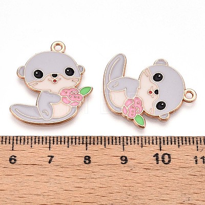 Alloy Enamel Pendants ENAM-T022-02E-01-1