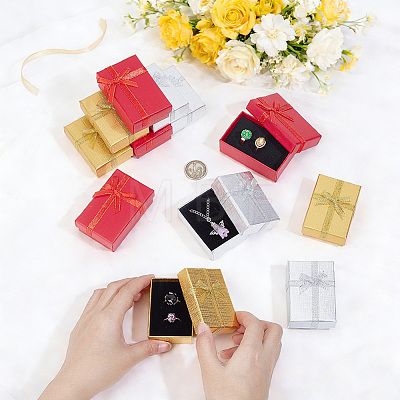 12Pcs 3 Styles Cardboard Necklace Boxes CBOX-PH0001-12-1