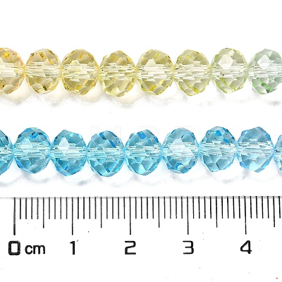 Transparent Painted Glass Beads Strands X1-DGLA-A034-T8mm-A13-1