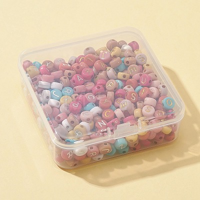 50G 2 Colors Opaque Mixed Color Acrylic Beads SACR-FS0001-10-1