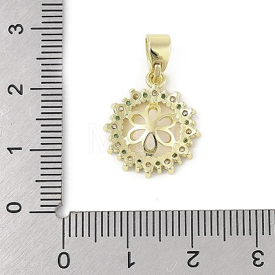 Brass Micro Pave Clear Cubic Zirconia European Dangle Charms Bails KK-K297-59G-1