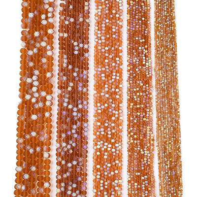 Transparent Glass Beads Strands EGLA-A044-T4mm-MB04-1