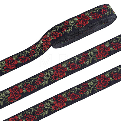 Vintage Jacquard Polyester Ribbon OCOR-WH0101-270-1