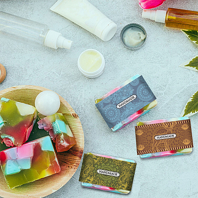Mandala Style Soap Paper Tag DIY-WH0399-69-012-1