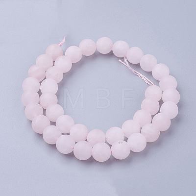 Natural Rose Quartz Bead Strands G-G735-59F-10mm-1