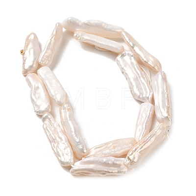 Natural Baroque Pearl Keshi Pearl Beads Strands PEAR-E016-016-1