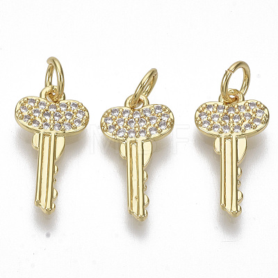 Brass Micro Pave Cubic Zirconia Pendants ZIRC-S067-027-NF-1