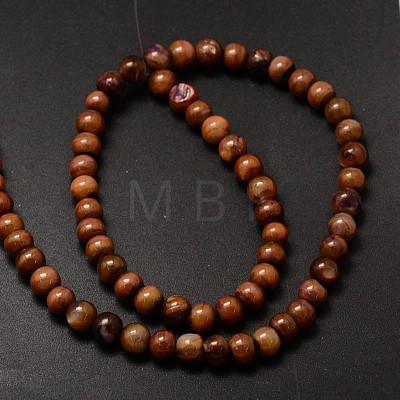 Natural Freshwater Shell Round Bead Strands SHEL-M012-03-1