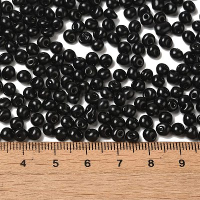 6/0 Opaque Baking Paint Glass Seed Beads SEED-M012-02A-12-1