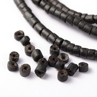 Natural Coconut Column Bead Strands COCB-O001-08-1