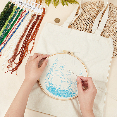 DIY Canvas Bag Embroidery Kits DIY-WH0304-684A-1