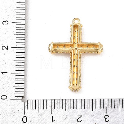 Rack Plating Brass Micro Pave Cubic Zirconia Pendants KK-Q786-04G-01-1