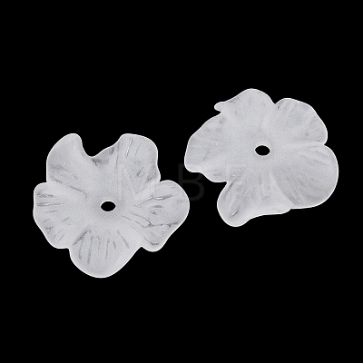 Frosted Opaque Acrylic Bead Cap OACR-K001-43-1
