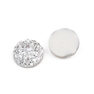 Resin Imitation Druzy Quartz Cabochons RESI-E013-03F-10MM-1-1