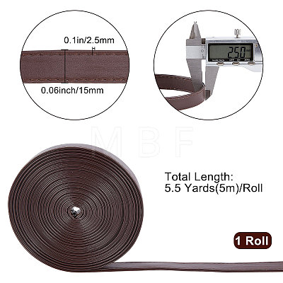 Flat PU Imitation Leather Cord LC-WH0006-05D-01-1