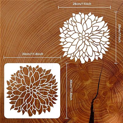 PET Hollow Out Drawing Painting Stencils DIY-WH0383-0076-1