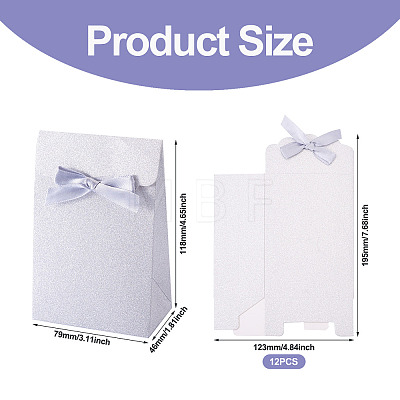 Rectangle Glitter Paper Gift Bags CARB-TAC0002-05B-1