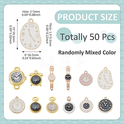 50 Pcs Alloy Enamel Pendants ENAM-TA0003-76-1